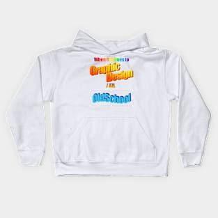 Old School Retro Graphics Funny Graphic Designer Kids Hoodie